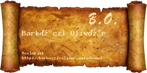 Barkóczi Olivér névjegykártya