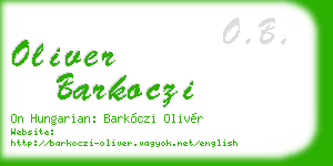 oliver barkoczi business card